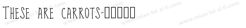 These are carrots字体转换
